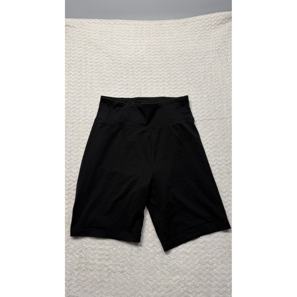 American Eagle Womens Black High Waisted Biker Shorts Size Small Activewear